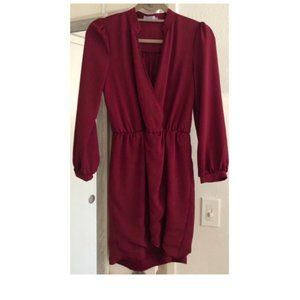 Tobi  Burgundy Wrap Dress